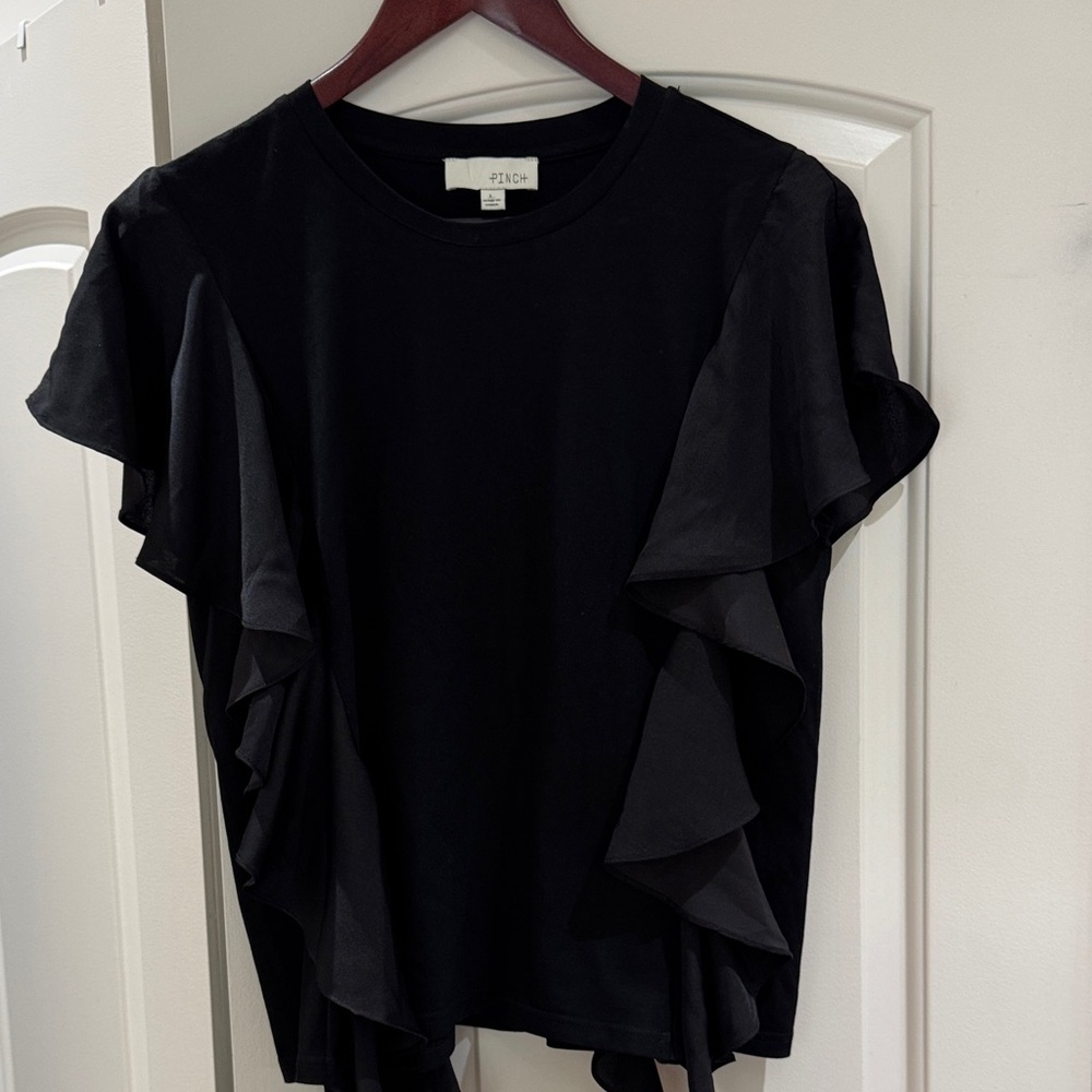 Pinch Black Ruffle Sleeve Blouse - Picture 2 of 3